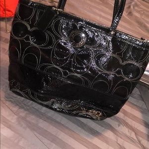 Black coach purse